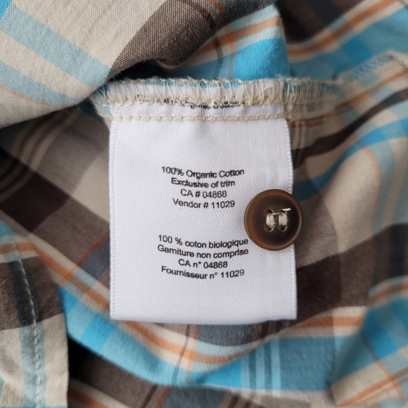 MEC Organic Cotton Casual Men's Plaid Outdoor Hiking Button Up XXL - Picture 7 of 11